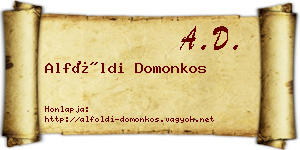 Alföldi Domonkos névjegykártya