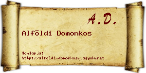 Alföldi Domonkos névjegykártya