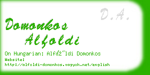 domonkos alfoldi business card
